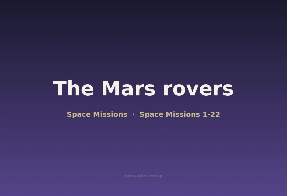 The Mars rovers